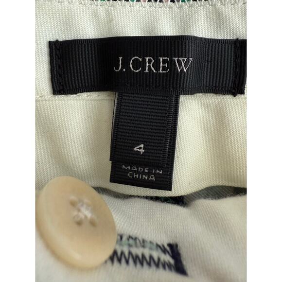 J.Crew Campbell Pink Green Medallion Ankle Pant size 4 - Picture 4 of 6